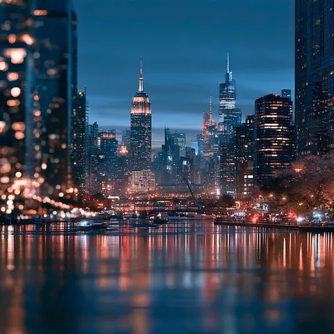 New York by night